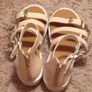 Soft baby pink adjustable strap sandals